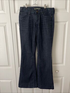 Express Vintage Y2K Dark Flare Jeans